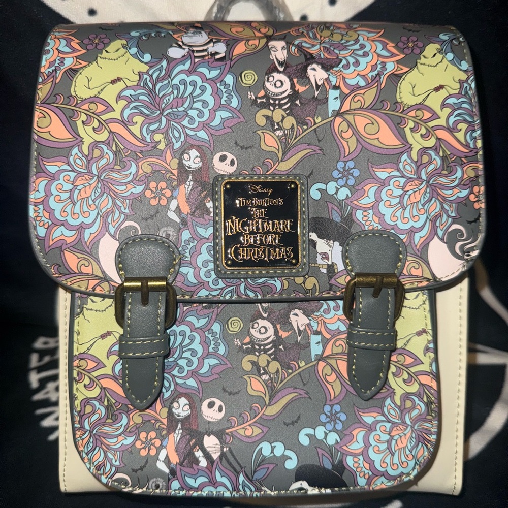 NWT Loungefly Disney The Nightmare Before Christmas Floral  Mini Backpack